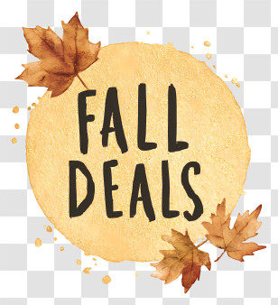 Fall Deals - Fall Deals Gold Badge Transparent PNG