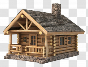 Log Cabin - Rustic Log Cabin Retreat Transparent PNG