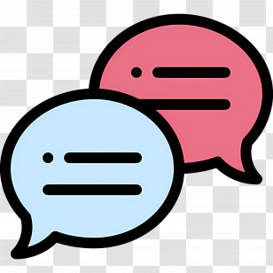 Chat Box - Pink And Blue Speech Bubbles Icon Transparent PNG