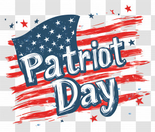 Patriot Day - Patriot Day Logo With American Flag Design Transparent PNG