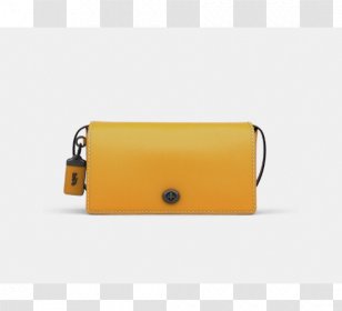 yellow coach wallet