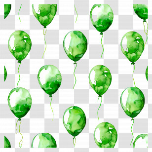 Green Background - Green Balloons For Decoration Transparent PNG