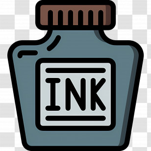 Ink - Ink Bottle For Writing And Drawing Transparent PNG