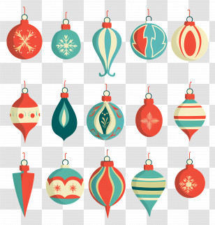 Christmas Balls - Colorful Christmas Ornaments For Holiday Celebrations Transparent PNG