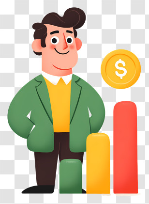 Income Reporting Growth - Businessman Analyzing Financial Growth Chart Transparent PNG