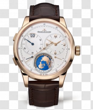 Jaeger-LeCoultre Watchmaker Chronograph Complication - Power Reserve Indicator - Gold Coffee Color Male Watch Watches Transparent PNG