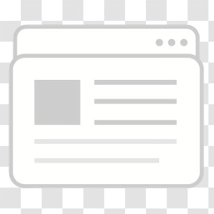 Cartoon - Webpage Outline Icon For Digital UI Design Transparent PNG