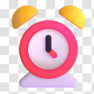 Alarm Clock Emoji - Colorful Alarm Clock Illustration Transparent PNG