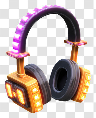 Roblox Headphone - Futuristic Neon Headphones Transparent PNG