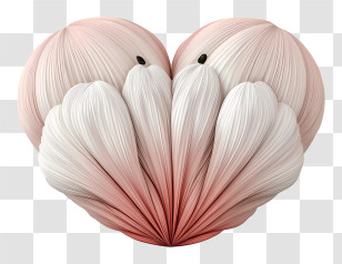 Flower Heart - Soft Pink Petal Heart Transparent PNG