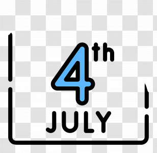 4th Of July - Fourth Of July Calendar Graphic Transparent PNG