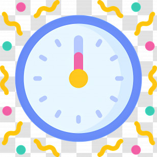 New Year Clock - New Year Countdown Clock Transparent PNG