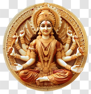 Durga Maa - Hindu Goddess Sculpture Transparent PNG