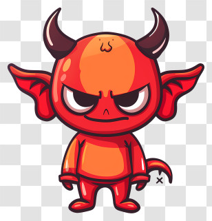 Devil - Cute Red Devil Cartoon Transparent PNG