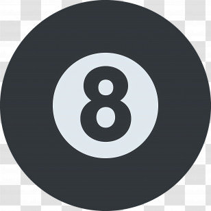 Pool 8 Ball Emoji - Magic 8 Ball Transparent PNG