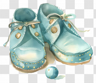 Baby Shoes - Adorable Blue Baby Shoes Transparent PNG