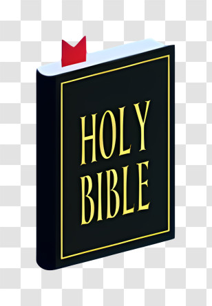 Baptism - Illustrated Holy Bible Cover With Bookmark Transparent PNG