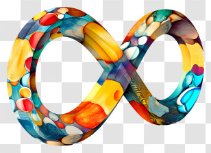 Infinity Symbol - Artistic Colorful Infinity Symbol Transparent PNG