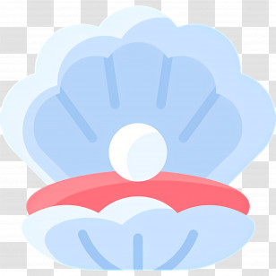 Pearl - Pearl In Blue Shell Illustration Transparent PNG