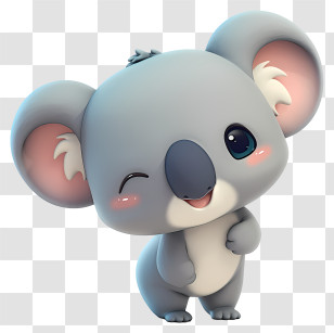 3d Cute Koala - Winking Cute Koala Transparent PNG
