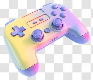 Game Controller - Vibrant Gaming Controller In Neon Design Transparent PNG