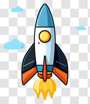 Rocket - Cartoon Rocket Launch Transparent PNG