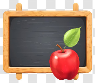 Chalkboard - Blackboard With Apple Transparent PNG