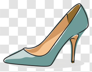 High Heeled Shoe - Stylish Blue High Heel Shoe Transparent PNG
