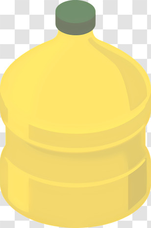 Icon - Large Yellow Water Jug With A Green Cap Transparent PNG