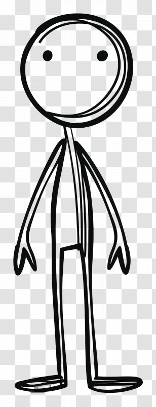 Boy Stick Figure - Minimalist Stick Figure Drawing Transparent PNG