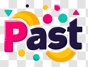 Past - Colorful 'Past' Text Logo Transparent PNG