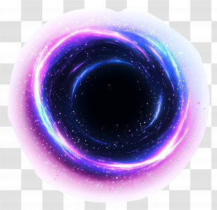 Black Hole - Colorful Energy Portal In Space Transparent PNG