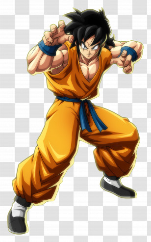 Dragon Ball Fighterz - Character In Orange Martial Arts Uniform Transparent PNG