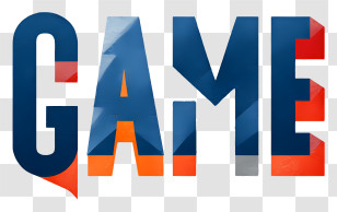 Game - Bold Blue GAME Logo Transparent PNG