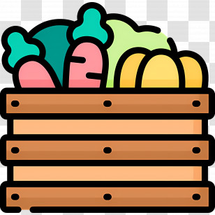 Harvest Box - Crate Of Fresh Vegetables Transparent PNG