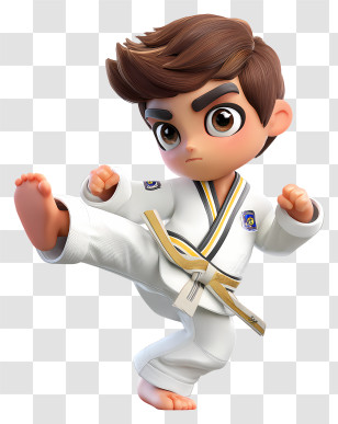 Taekwondo 3d - Karate Kid In Action Transparent PNG
