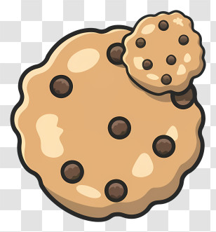 Chocolate Chip Cookie - Cartoon Chocolate Chip Cookie Illustration Transparent PNG