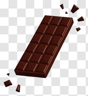 Chocolate Bar - Dark Chocolate Bar With Chunks Transparent PNG