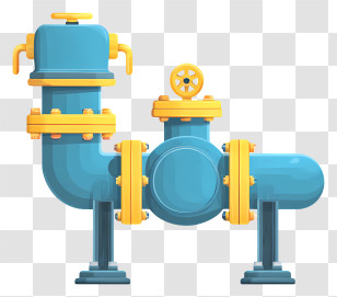 Industrial Equipment With Pipes - Industrial Pipe With Valve Transparent PNG