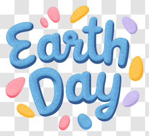 Earth Day - Cute Blue Doodle Earth Day Transparent PNG