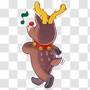 Reindeer Sticker Telegram Viber Transparent PNG
