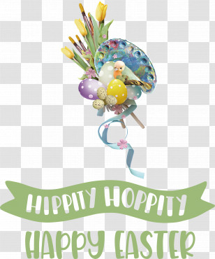 Hippity Hoppity Happy Easter Transparent PNG