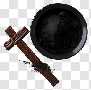 Ash Wednesday - Black Ink And Wooden Brush For Art Transparent PNG