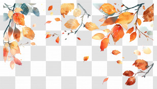 Fallen Leaves - Autumn Leaves Falling Illustration Transparent PNG