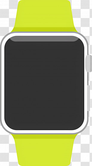 Wristwatch - Modern Digital Smartwatch With Green Strap Transparent PNG