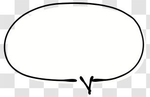 Text Box - Speech Bubble Outline With Tail Transparent PNG
