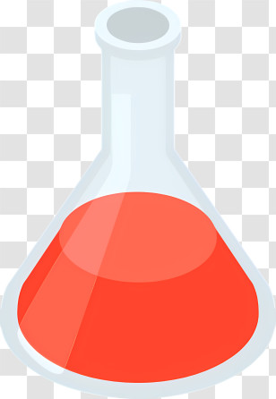 Flask - Laboratory Flask With Red Solution Transparent PNG