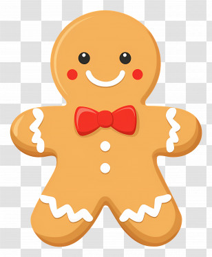 Gingerbread Man - Gingerbread Man Cartoon Design For Christmas Transparent PNG