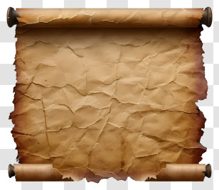 Realistic Style Old Paper - Rolled Vintage Parchment Paper Transparent PNG
