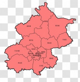 Beijing Central Business District Weather Forecasting Information - Red - Pink Map Transparent PNG